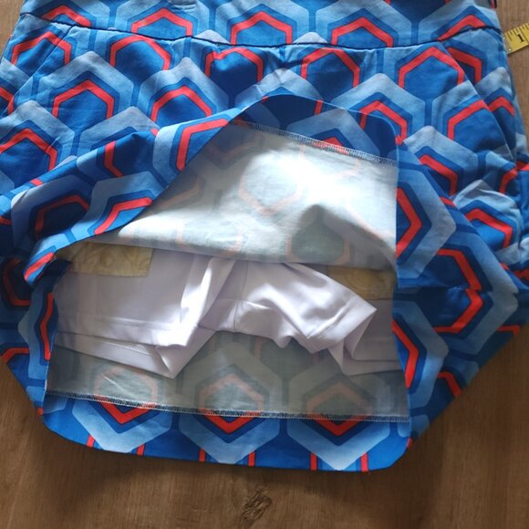 Loudmouth Blue Geometric Golf Mini Skort - Picture 4 of 5